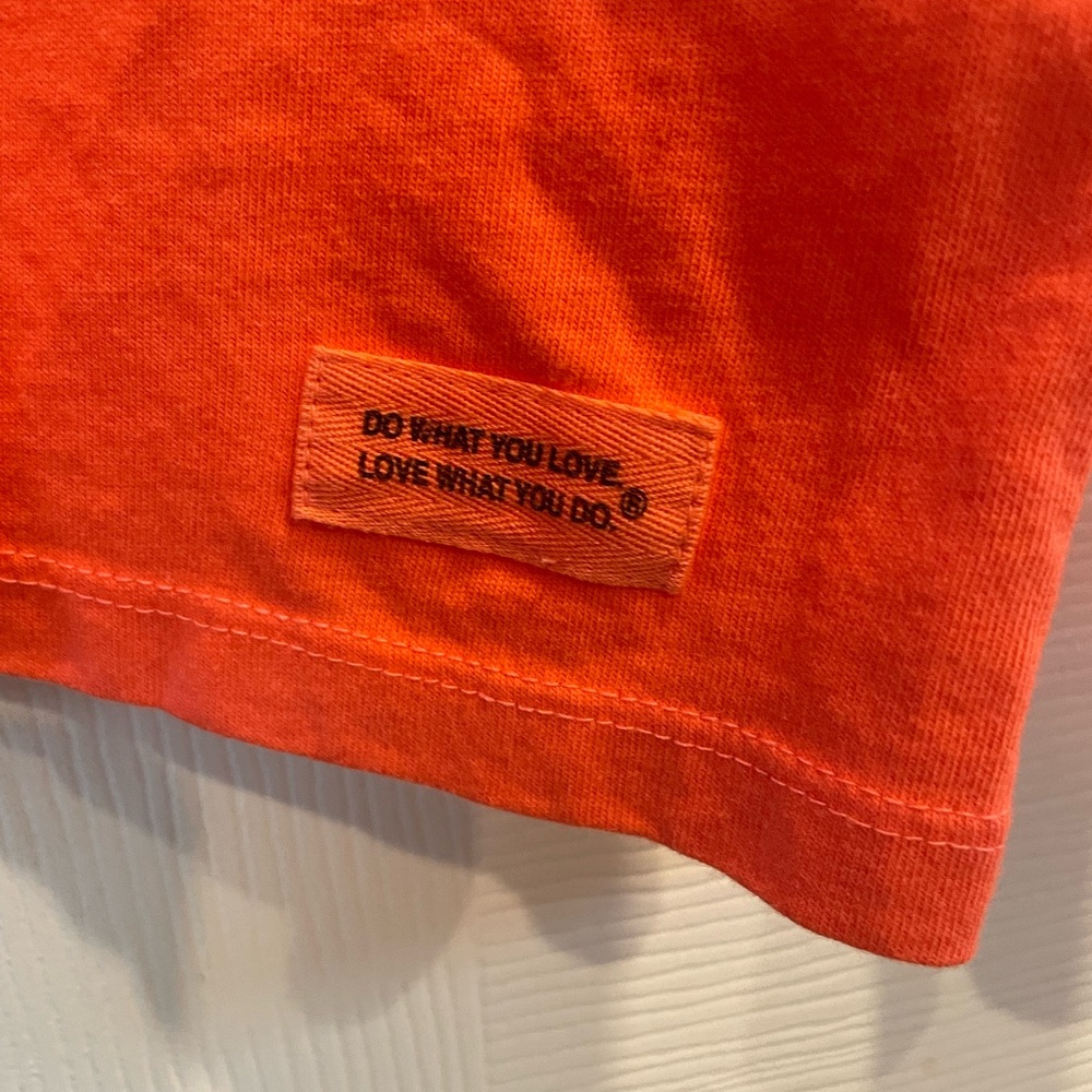 Life is Good FLOUR POWER Long sleeve orange Crusher T shirt Medium NEW w tag - Picture 4 of 8